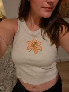 Débardeur en coton tendance, orné de perles, motif citron, sans manches, pour femme, style décontracté d'été, col rond, vêtements féminins - Product Image 3