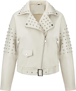Nueva Chaqueta Acolchada de Invierno de Piel de Cordero Genuina de Primera Calidad para Mujer con Cuello Alto, Estilo HIGH STREET, con Cierre y Forro para Hombre - Product Image 1