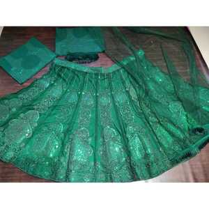 Hermoso Lehenga Choli Multicolor, Talla 2XL, Impresionante Traje Tradicional Indio - Product Image 6