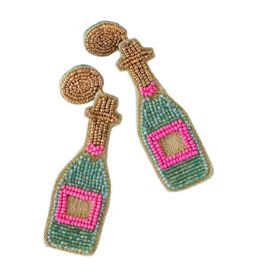 Korean Stylish Versatile European American Exaggerated bottle design Diamond Drop Shaped Earrings for <b>girls</b> from India - Product Image 1