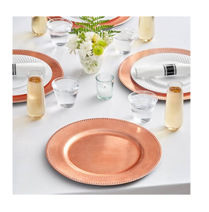 Wood Charger <b>Plate</b> High on Demand Copper Charger <b>Plate</b> High on Demand Copper Charger <b>Plate</b> Round Polished - Product Image 1