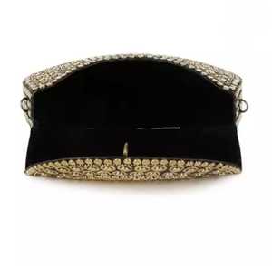 Gold-Plated Brass Clutch <b>Bag</b> With Circular <b>Stud</b> Design Antique Style Metal Craft Handbag - Product Image 3