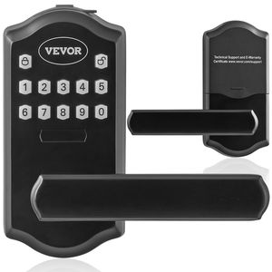 Nero opaco 5.63X2.76 lucchetto intelligente con serratura senza chiave per porta con chiusura automatica della tastiera elettronica per accedere alla leva chiave per sbloccare - Product Image 1