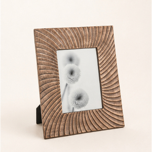 Handmade Wood Photo <b>Frame</b> with Spiral Carved Design <b>Vintage</b> Wood <b>Picture</b> <b>Frame</b> for Tabletop Display Wholesale Custom Home Decor - Product Image 5