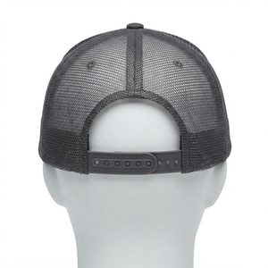 Gorra Trucker Gris Carbón para Hombre, con Logotipo Bordado Personalizado, Malla Trasera, Ajustable, Estilo Urbano - Product Image 4