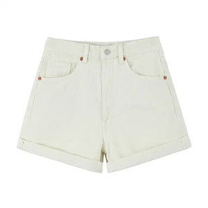 New Trend <b>Women</b>’s Premium High Waist Denim Shorts with Relaxed <b>Baggy</b> Fit, Vintage Blue Wash, Distressed Texture and Fashionable - Product Image 2