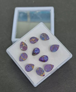 Turquesa Cobre Púrpura en Forma de Pera, Cabujón, Gema Suelta para Joyería - Product Image 3