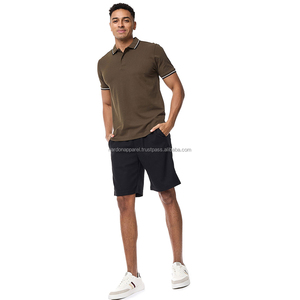 Nardon Apparel personalizado cuello a rayas impreso manga corta logotipo impreso algodón camiseta Polo de alta calidad - Product Image 3