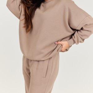 Suéteres de Manga Larga Oversize Personalizados al por Mayor, Cuello Redondo Casual, Ajuste Holgado, Ropa de Otoño para Mujer, Sudaderas para Mujer - Product Image 1