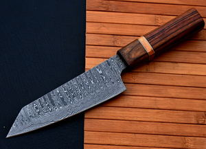 Couteau de cuisine personnalisé en acier à haute teneur en carbone forgé à la main avec étui en cuir (OEM) personnalisable - Product Image 5