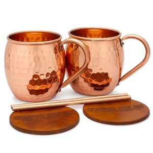 100% Pure Copper <b>Moscow</b> <b>Mule</b> Mug with Brass Handle Hammered Design-Party Use Portable & Dishwasher Safe for All Beverages - Product Image 6