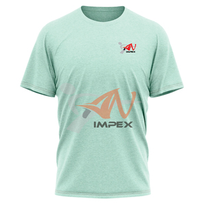 เสื้อยืดออกกำลังกายผู้ชายคุณภาพสูงแบบสั่งทำพิเศษ แห้งเร็ว ระบายอากาศได้ดี ทรงเข้ารูป คอกลม แขนสั้น สีพื้น - Product Image 4