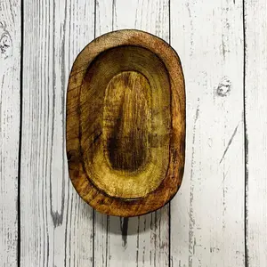 Centre de table ovale en bois de style farmhouse avec remplissage en cire, décoration rustique pour table à manger, accent de décoration pour maison de campagne, fait main - Product Image 4