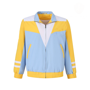 Veste coupe-vent à fermeture éclair intégrale Southern University, coloris bleu et or personnalisé, style sororité et fraternité, vente en gros - Product Image 1