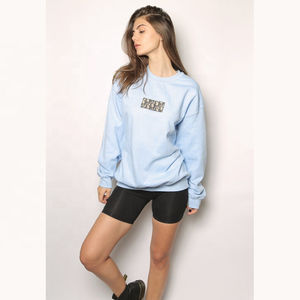 Sudadera Personalizada de Cuello Redondo Unisex de Algodón Orgánico de 280 g/m² y 450 g/m², Sudadera Holgada de Felpa Francesa para Mujer, con Logotipo Frontal - Product Image 2