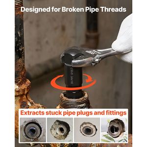 Set Estrattore Tubi in Acciaio Resistente da 9 Pezzi con Custodia Solida, in Acciaio Cr-Mo, per la Rimozione di Filettature da 1/8 di Pollice - Product Image 4