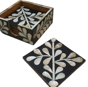 ถาดรองกระดูกทำมือแบบฝังทรงสี่เหลี่ยมสำหรับเครื่องครัวถ้วยสำหรับดื่มเบียร์ชากาแฟ - Product Image 1