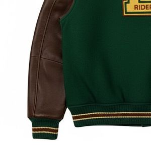 Wool Body Genuine <b>Leather</b> Sleeves <b>Winter</b> Wear Men Hooded Varsity <b>Jacket</b> High Quality Chenille Embroidery Letterman Man <b>Jackets</b> - Product Image 5