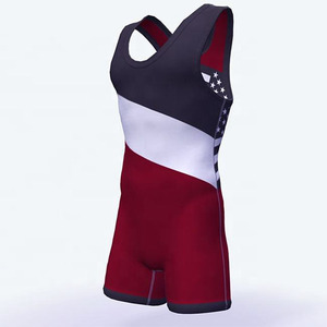 ชุดซิงเกิลเล็ตมวยปล้ำชายคุณภาพสูงสั่งทำพิเศษ พร้อมผ้าสเตรช โลโก้ด้านหน้า ระบายอากาศ แห้งเร็ว เสื้อกล้ามสำหรับมืออาชีพ - Product Image 5