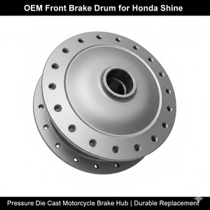Tambour de frein avant moulé sous pression pour moto Honda Shine |   Moyeu de frein à tambour haute résistance |   Pièce de rechange OEM - Product Image 2