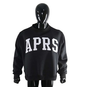 เสื้อสเวตเชิ้ตคอกลม APRS สีดำ ทรงปกติสำหรับผู้ชาย ผ้าฝ้ายถัก 100% พิมพ์ลายตัวอักษรด้านหน้า สไตล์ลำลองสำหรับฤดูใบไม้ร่วง - Product Image 4