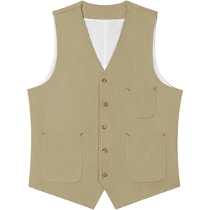 OEM Men Corduroy Work Vest Vintage Sleeveless Jacket Custom Logo Casual Fashion Utility Waistcoat Black - Product Image 1