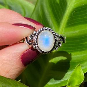 Handmade Oval Moonstone <b>Ring</b> 925 Sterling Silver Gemstone Jewelry Whimsical Elegant Women Gift Wholesale - Product Image 1