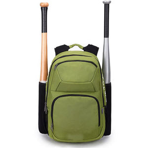 Durable Cotton <b>Baseball</b> Backpack With 2 <b>Bat</b> Holders Large Capacity Softball Sport Gear Bag With Multiple Compartments - Product Image 1