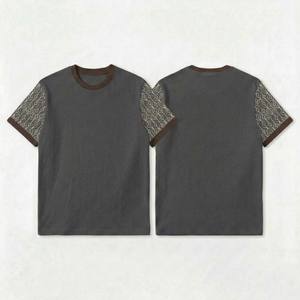 T-shirt uni pour homme en tissu jersey haut de gamme, effet soie, manches courtes, couleur unie, élégant, basique, vente en gros de t-shirts pour homme - Product Image 3