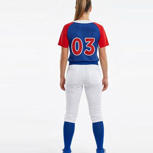 ชุดยูนิฟอร์มซอฟต์บอล เสื้อและกางเกง พร้อมผ้าโพลีเอสเตอร์ 100% ระบายอากาศได้ดี สำหรับฝึกซ้อมและการแข่งขัน - Product Image 6