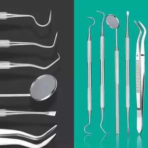 ชุดตรวจฟัน SEVMEK INSTRUMENTS ขายดี ชุดอุปกรณ์ตรวจฟันด้ามจับพลาสติกสีเงิน พร้อมกระจกตรวจฟันสแตนเลส สำหรับตรวจคราบหินปูน - Product Image 6