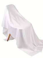 2pcs Men's Solid Muslim Ihram Towels Traditional Korean Clothing Bamboo Fiber Viscose Cotton Polyester Polka Dot Casual Summer