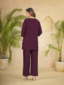 Conjunto de Lujo de Viscosa y Rayón con Bordado para Mujer |   Conjunto de Ropa a la Moda |   Exportación Global de Ropa - Product Image 4