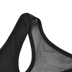 Débardeur noir en tricot pour femme, col rond, respirant, uni, coupe décontractée, longueur normale, 100 % polyester - Product Image 6