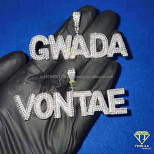 Collier artisanal « Bando Boyz » avec pendentif en diamant moissanite plaqué or, bijoux hip-hop, cadeau - Product Image 3