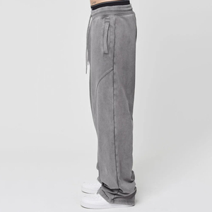 New Breathable Eco-Friendly Anti-static Lightweight Casual Quick Dry Straight Cotton Men Cargo Pants Oversized Leg Baggy Jogger - Product Image 4