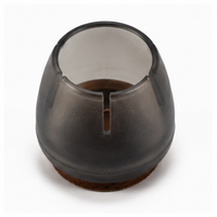 Embouts de pieds de chaise en PVC de 20 mm, noirs, ronds, pour la protection des meubles