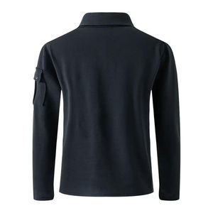 Polo de Manga Larga Premium para Hombre, Mezcla de Algodón con Bolsillo en el Brazo, Logotipo Personalizado, Uniforme de Trabajo, Suministro al por Mayor OEM - Product Image 2