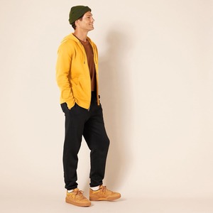 Sweat-shirt à capuche zippé pour homme, coupe classique, couleur unie, en polaire, veste décontractée avec poches, respirant, pour l'automne - Product Image 6