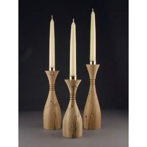 เชิงเทียนไม้สำหรับตกแต่งห้องนอนและห้องนั่งเล่นที่หรูหราพร้อมโคมไฟไม้แนวชนบทและที่วางโถ - Product Image 2