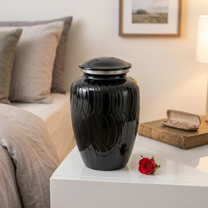 Handcrafted Blue Cremation Urn For Adults Ashes Secure Thread Lid Export Quality Funeral Memorial Decorative Burial Red Urns Jar - Product Image 3