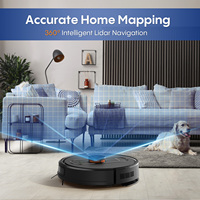 Robot aspirateur intelligent multifonctionnel avec bac à poussière auto-vidant, balayage et lavage humide et sec pour tapis, sols durs, maison et hôtel