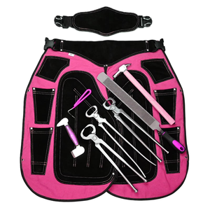 Tabliers et protège-jambes de fermeur pour le soin des sabots de cheval, les plus vendus, avec ceinture réglable, 4 poches pour couteaux et instruments chirurgicaux - Product Image 4