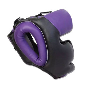 หมวกป้องกันศีรษะสีม่วงและดำแบบกายวิภาคศาสตร์ - แผ่นป้องกันแรงกระแทกหลายชั้น - หมวกสำหรับการฝึกซ้อมระดับมืออาชีพที่ระบายอากาศได้ดี - Product Image 4