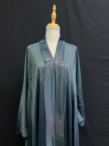 Hermosa abaya de Dubái, tradicional islámica para mujer, estilo saudí, de poliéster transpirable, largo hasta el tobillo, para primavera, ropa musulmana. - Product Image 3