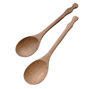 Juego de 2 Cucharas de Madera de Acacia Ecológicas de Fábrica, Cucharón de Madera con Forma Agradable, Utensilios de Cocina - Product Image 1