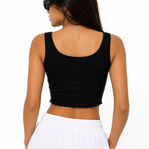 Trendy Women Ribbed Luxury Rhinestone Butterfly Crop Tank <b>Top</b> Trendy Slim Fit Sleeveless Streetwear Women's Shirts Manufacturer - Product Image 2
