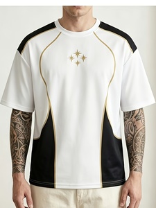 Camiseta Personalizada de Corte Regular para Hombre, Estilo Urbano, Diseño de Panel Frontal Raglán, Premium, 100% Poliéster Transpirable, 320g, Manga Corta, OEM - Product Image 1