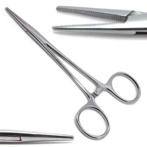 Pinces hémostatiques manuelles droites en acier inoxydable de haute qualité avec système de verrouillage, kit d'instruments médicaux pour hôpital par Dentavex - Product Image 1