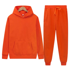 Survêtements Homme Personnalisés de Haute Qualité 100% Coton Épais Manches Longues Couleur Unie Épaules Tombantes Tenue Décontractée Survêtements à Capuche - Product Image 3